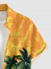Coconut Tree Flowers Leaf Print Matching Hawaii Beach Outfit For Couples -  