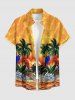 Coconut Tree Flowers Leaf Print Matching Hawaii Beach Outfit For Couples -  