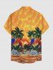 Coconut Tree Flowers Leaf Print Matching Hawaii Beach Outfit For Couples -  