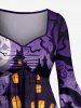 Halloween Pumpkin Castle Moon Print Matching Outfit For Couples -  