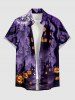 Halloween Pumpkin Castle Moon Print Matching Outfit For Couples -  
