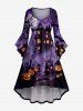 Halloween Pumpkin Castle Moon Print Matching Outfit For Couples -  