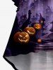 Halloween Pumpkin Castle Moon Print Matching Outfit For Couples -  