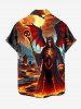 Halloween Skull Skeleton Devil Witches Bat Tombstone Print Matching Outfit For Couples -  