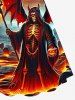 Halloween Skull Skeleton Devil Witches Bat Tombstone Print Matching Outfit For Couples -  