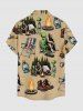 Alien Glorilla Boots Chair Fire Flame Latern Print Matching Hawaii Beach Outfit For Couples -  