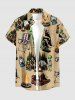 Alien Glorilla Boots Chair Fire Flame Latern Print Matching Hawaii Beach Outfit For Couples -  