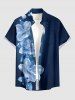 Ombre Flower Leaf Print Matching Hawaii Beach Outfit For Couples -  