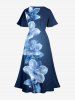 Ombre Flower Leaf Print Matching Hawaii Beach Outfit For Couples -  