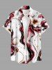 Fluid Flower Print Matching Hawaii Beach Outfit For Couples -  