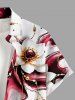 Fluid Flower Print Matching Hawaii Beach Outfit For Couples -  