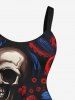 Skulls Octopus Flower Print Hawaii A Line Dress -  