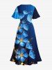 Flowers Stripes Glitter 3D Print Matching Hawaii Beach Outfit For Couples -  