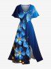 Flowers Stripes Glitter 3D Print Matching Hawaii Beach Outfit For Couples -  