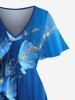Flowers Stripes Glitter 3D Print Matching Hawaii Beach Outfit For Couples -  