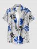 Flowers Leaf Print Matching Hawaii Beach Outfit For Couples -  