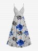 Flowers Leaf Print Matching Hawaii Beach Outfit For Couples -  