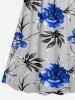 Flowers Leaf Print Matching Hawaii Beach Outfit For Couples -  