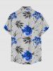 Flowers Leaf Print Matching Hawaii Beach Outfit For Couples -  