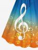Ombre Music Symbol Print Matching Hawaii Beach Outfit For Couples -  