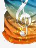 Ombre Music Symbol Print Matching Hawaii Beach Outfit For Couples -  