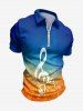 Ombre Music Symbol Print Matching Hawaii Beach Outfit For Couples -  