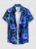 Flower Leaf Branch Print Matching Hawaii Beach Outfit For Couples -  