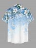 Flowers Ombre Print Matching Hawaii Beach Outfit For Couples -  