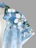 Flowers Ombre Print Matching Hawaii Beach Outfit For Couples -  