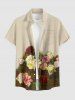 Flowers Colorblock Print Matching Hawaii Beach Outfit For Couples -  