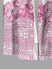 Ethnic Geometric Graphic Flower Print Matching Hawaii Beach Outfit For Couples -  