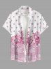 Ethnic Geometric Graphic Flower Print Matching Hawaii Beach Outfit For Couples -  