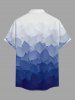 Leaf Ombre Print Buttons Pocket Hawaii Shirt For Men -  