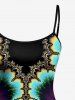Robe hawaïenne à imprimé psychédélique mandala fractal dégradé - Turquoise S