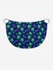 Couvre-maillot de plage convertible Hawaï à imprimé cocotier dégradé - Bleu profond XXS