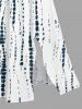 Robe midi trapèze à poches fendues imprimé tie & dye Hawaï - Blanc XXS
