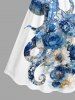 Robe Hawaïenne Ceinturée à Imprimé Fleurs et Pieuvres - Pers 3X