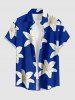 Tenue de plage hawaïenne assortie pour couples, motif fleurs - Bleu 