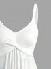 Robe trapèze Hawaï twist imprimé cocotier et mer - Bleu XXS