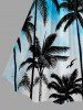 Robe hawaïenne à imprimé dégradé cocotier, froncée, avec croisillons et bretelles croisées - Pers 1X
