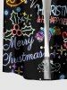 Christmas Santa Claus Bells Snowflake Print Matching Outfit For Couples -  