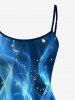 Robe Hawaïenne Ajustée à Imprimé Flammes Bleues Lumineuses - Bleu profond 3X