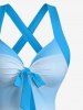 Robe Hawaïenne à bretelles croisées avec nœud et imprimé dégradé cocotier - Pers XXL