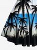 Robe Hawaïenne à bretelles croisées avec nœud et imprimé dégradé cocotier - Pers XXL