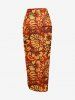 Tropical Leaf Ethnic Print Convertible Hawaii Beach Cover -  