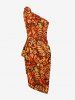 Tropical Leaf Ethnic Print Convertible Hawaii Beach Cover -  