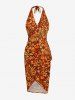 Tropical Leaf Ethnic Print Convertible Hawaii Beach Cover -  