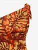 Tropical Leaf Ethnic Print Convertible Hawaii Beach Cover -  