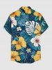 Hibiscus Flowers Tropical Leaf Print Matching Hawaii Beach Outfit For Couples -  