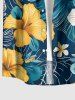 Hibiscus Flowers Tropical Leaf Print Matching Hawaii Beach Outfit For Couples -  